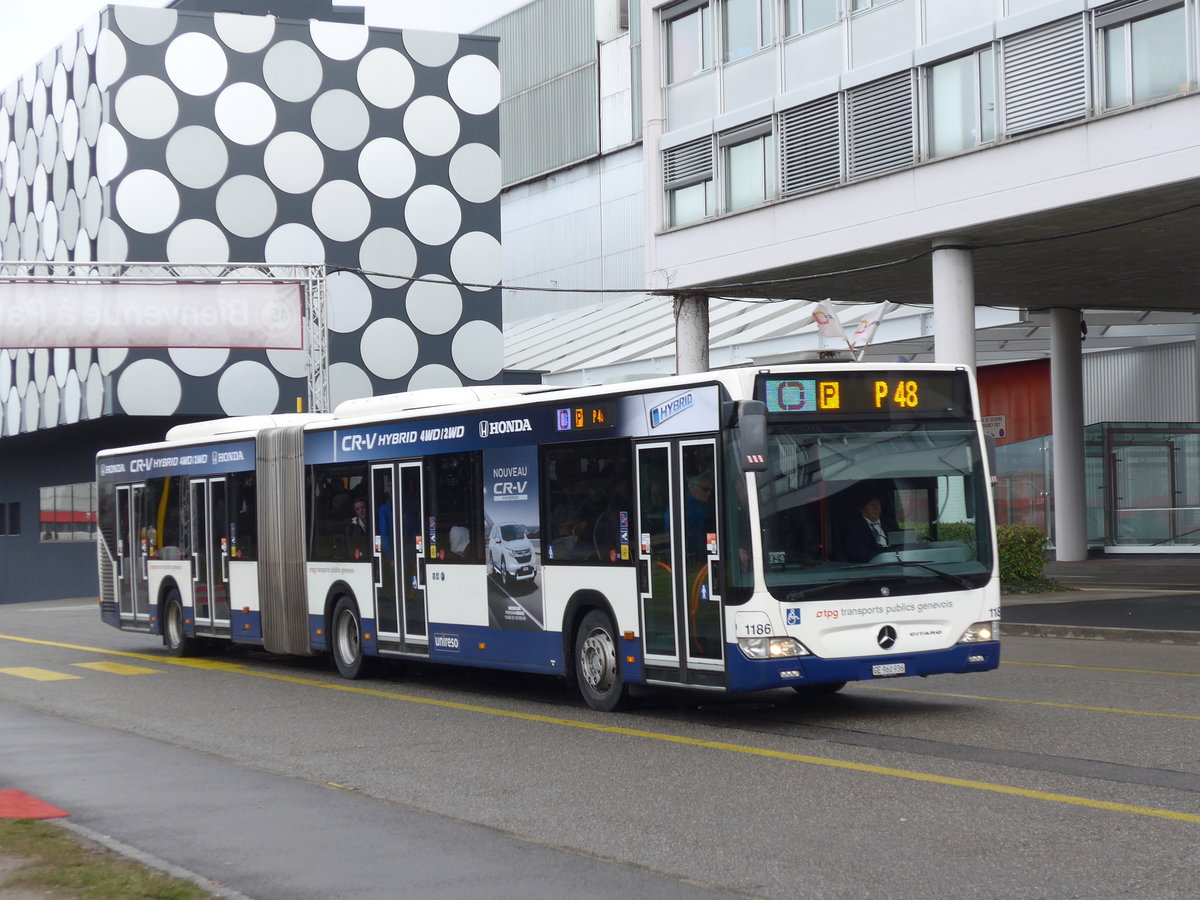 (202'176) - TPG Gen�ve - Nr. 1186/GE 960'936 - Mercedes am 11. M�rz 2019 in Gen�ve, Palexpo