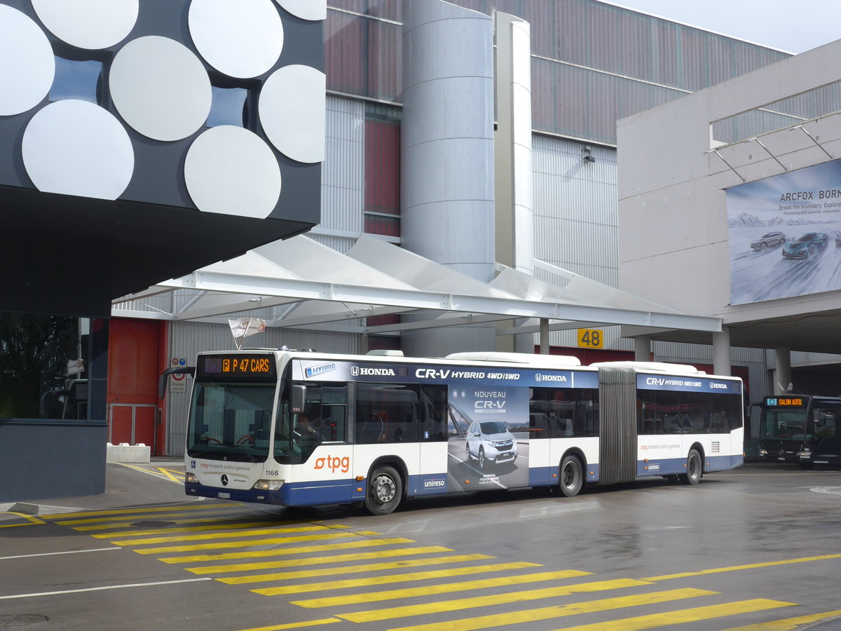 (202'179) - TPG Gen�ve - Nr. 1166/GE 960'916 - Mercedes am 11. M�rz 2019 in Gen�ve, Palexpo