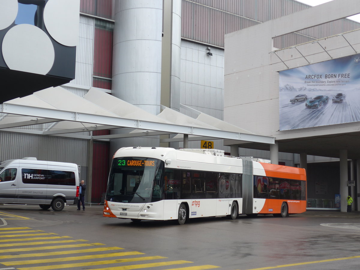 (202'184) - TPG Gen�ve - Nr. 1276/GE 961'717 - Hess/Hess TOSA am 11. M�rz 2019 in Gen�ve, Palexpo