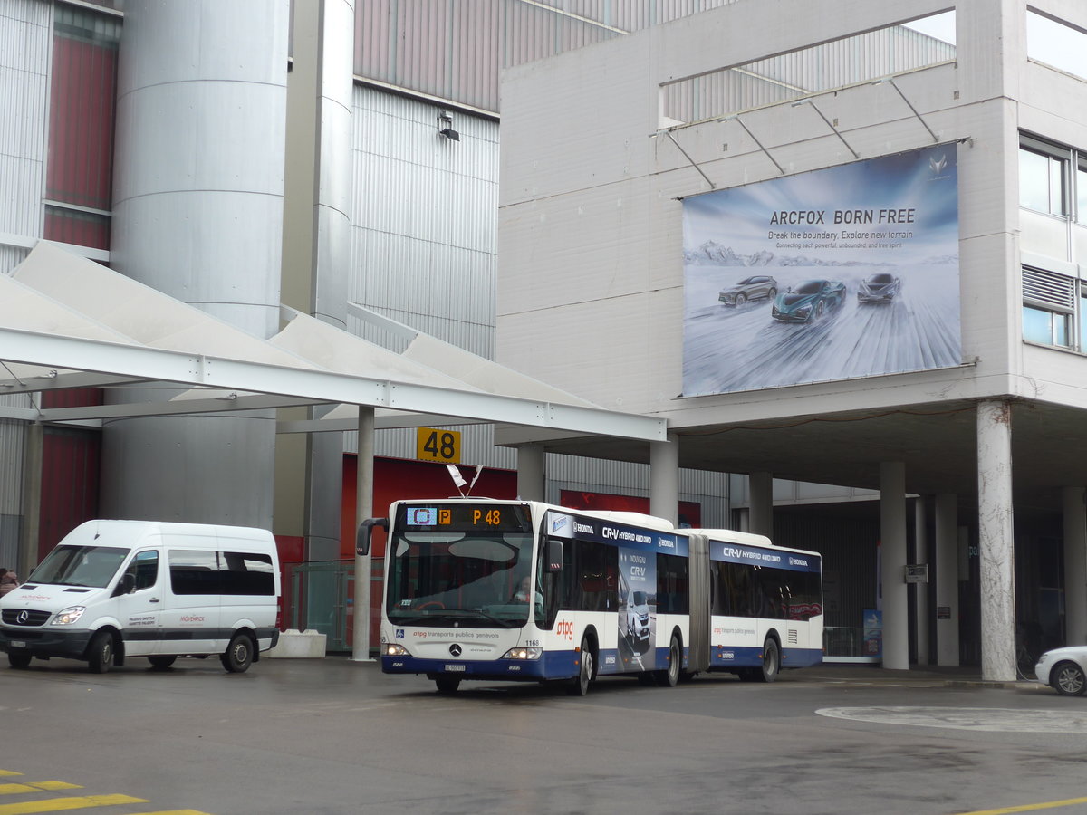 (202'185) - TPG Gen�ve - Nr. 1168/GE 960'918 - Mercedes am 11. M�rz 2019 in Gen�ve, Palexpo