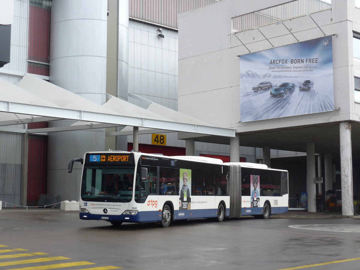 (202'188) - TPG Gen�ve - Nr. 1148/GE 960'878 - Mercedes am 11. M�rz 2019 in Gen�ve, Palexpo