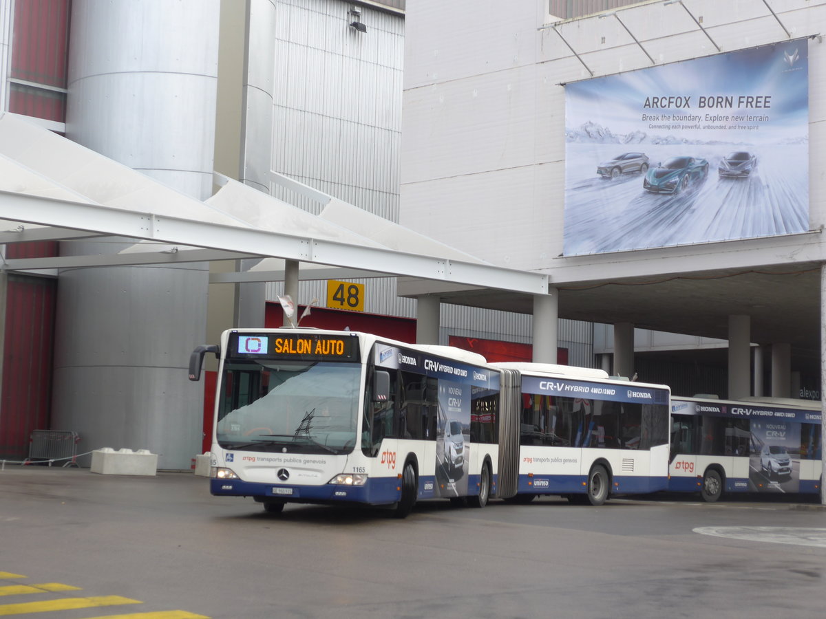 (202'193) - TPG Gen�ve - Nr. 1165/GE 960'915 - Mercedes am 11. M�rz 2019 in Gen�ve, Palexpo