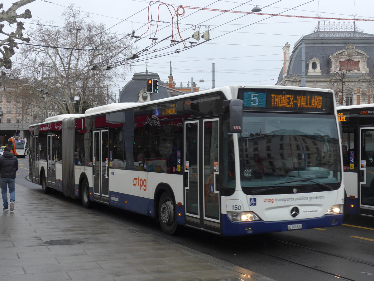 (202'212) - TPG Gen�ve - Nr. 150/GE 960'534 - Mercedes am 11. M�rz 2019 in Gen�ve, Place des Vingt-Deux-Cantons