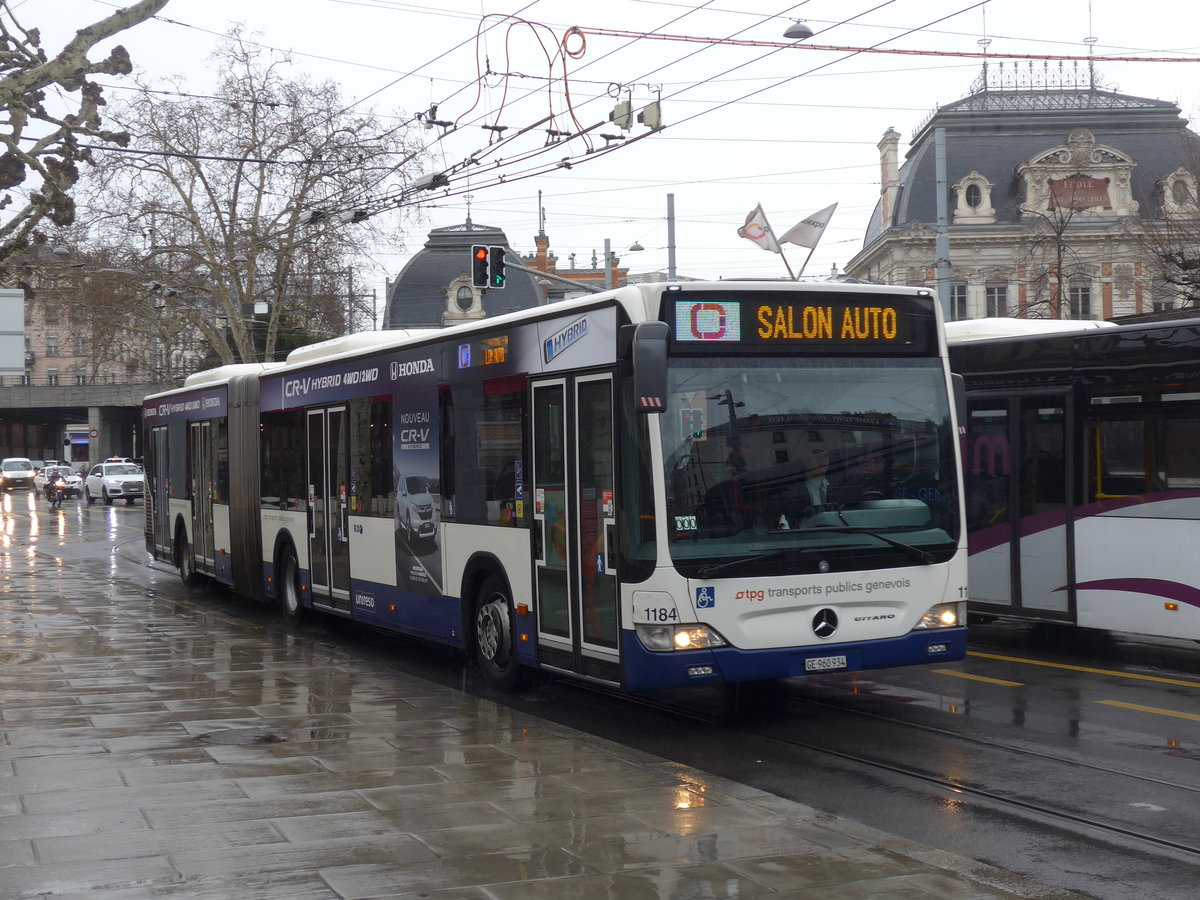 (202'218) - TPG Gen�ve - Nr. 1184/GE 960'934 - Mercedes am 11. M�rz 2019 in Gen�ve, Place des Vingt-Deux-Cantons