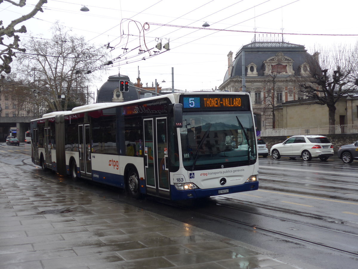 (202'224) - TPG Gen�ve - Nr. 183/GE 960'567 - Mercedes am 11. M�rz 2019 in Gen�ve, Place des Vingt-Deux-Cantons