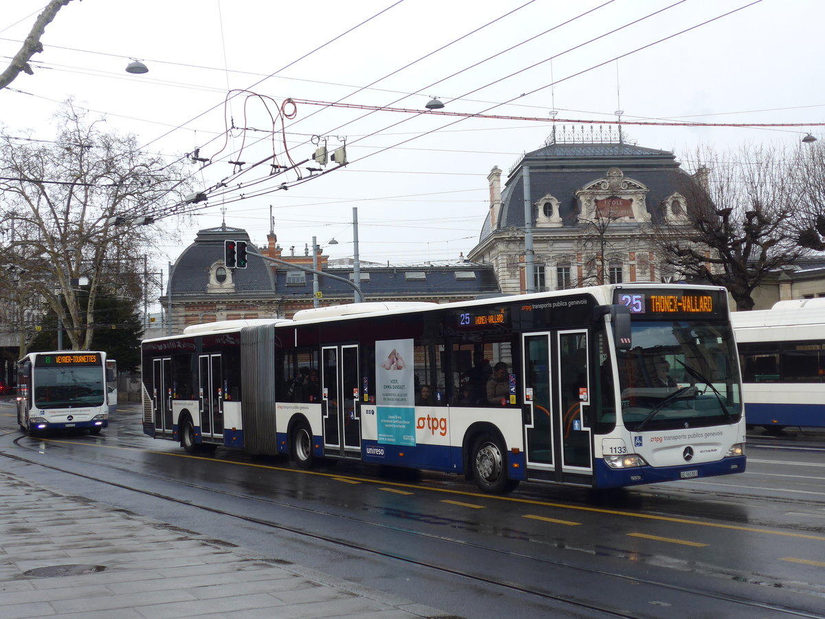 (202'230) - TPG Gen�ve - Nr. 1133/GE 960'883 - Mercedes am 11. M�rz 2019 in Gen�ve, Place des Vingt-Deux-Cantons
