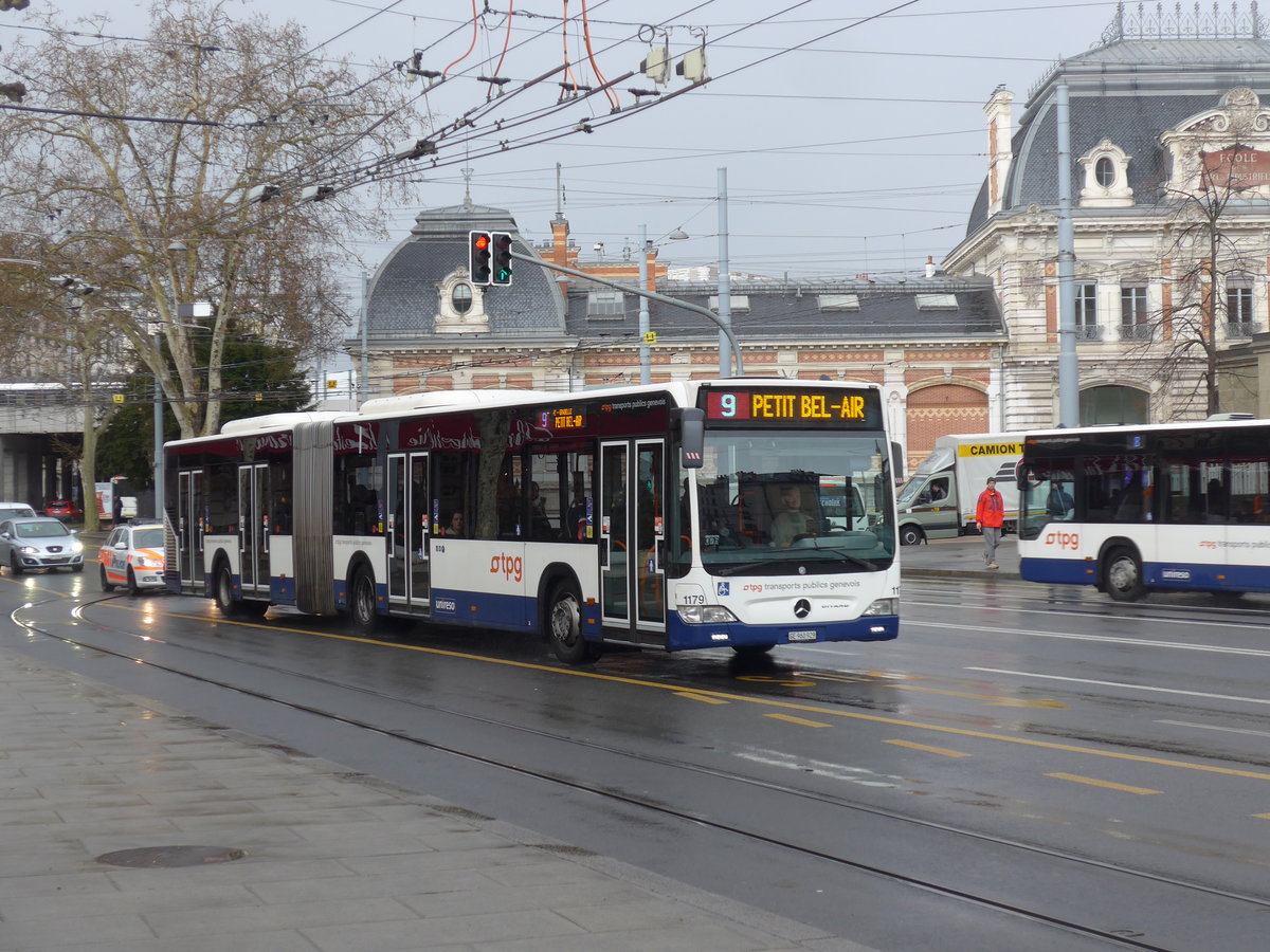 (202'243) - TPG Gen�ve - Nr. 1179/GE 960'929 - Mercedes am 11. M�rz 2019 in GEn�ve, Place des Vingt-Deux-Cantons