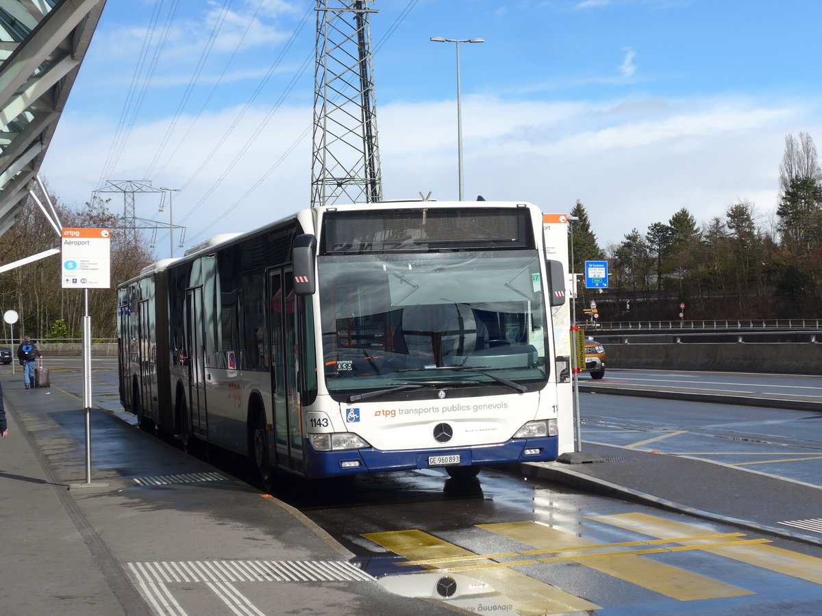 (202'259) - TPG Gen�ve - Nr. 1143/GE 960'893 - Mercedes am 11. M�rz 2019 in Gen�ve, A�roport