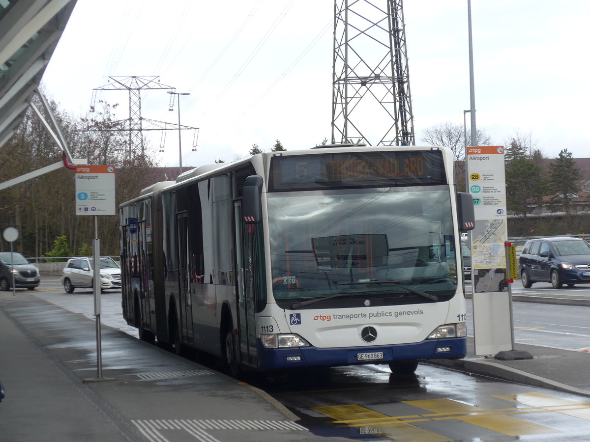 (202'272) - TPG Gen�ve - Nr. 1113/GE 960'863 - Mercedes am 11. M�rz 2019 in Gen�ve, A�roport