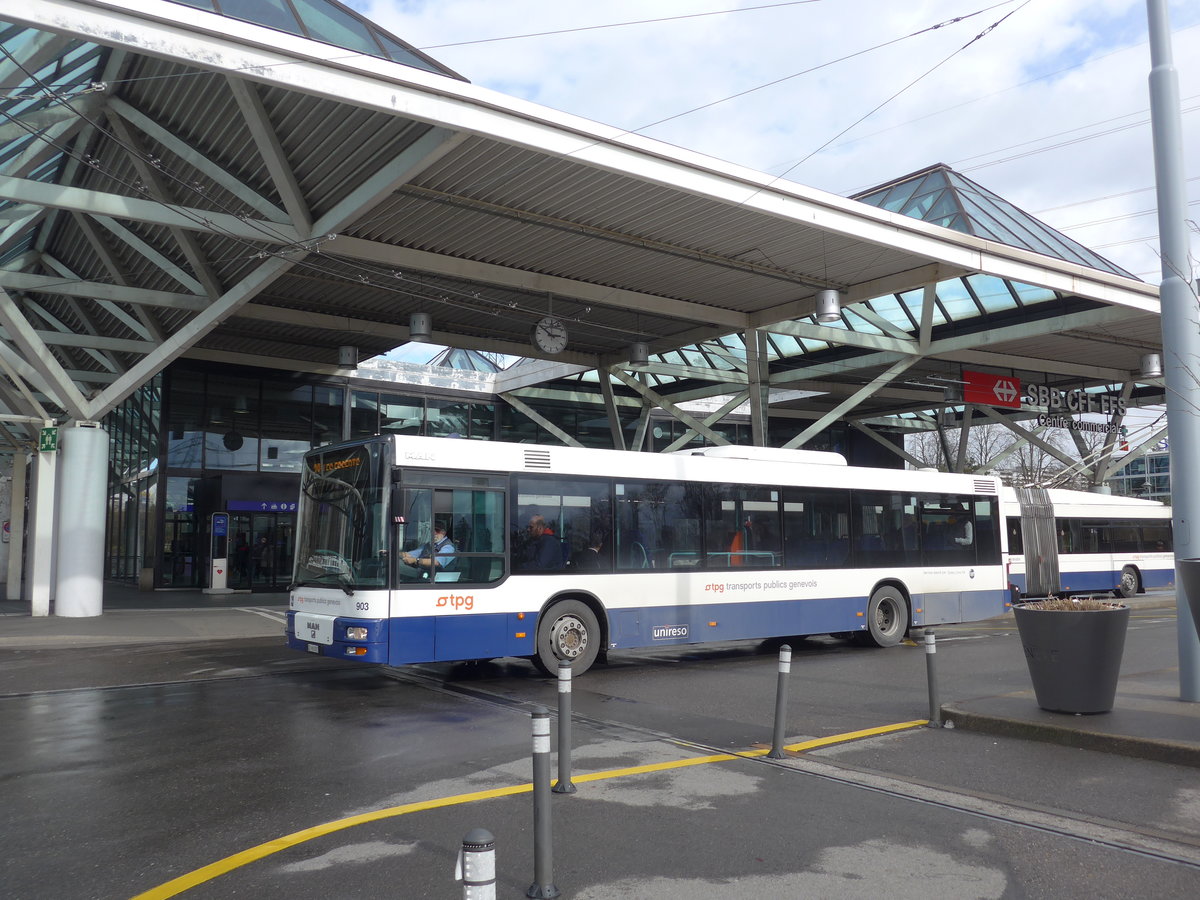 (202'287) - Globe-Limo, Gen�ve - Nr. 903/GE 960'091 - MAN am 11. M�rz 2019 in Gen�ve, A�roport