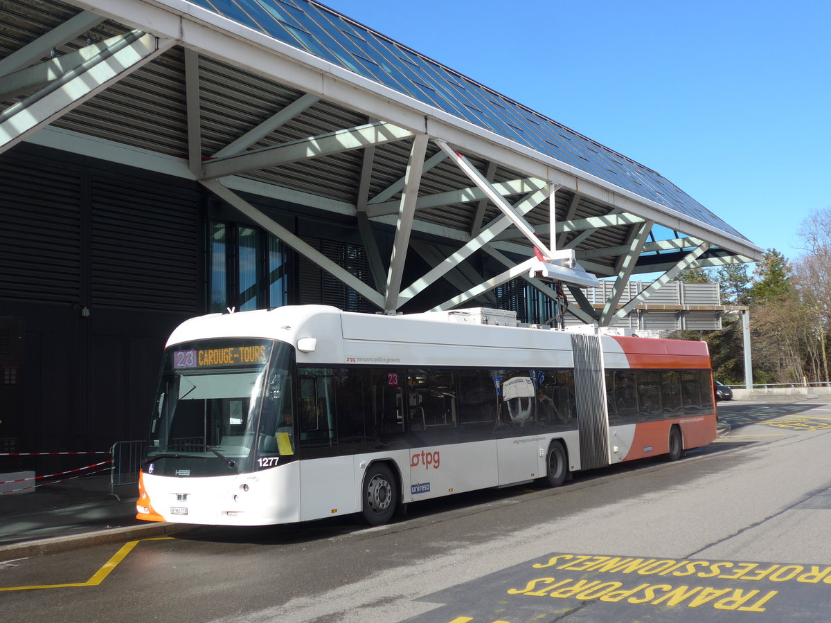 (202'303) - TPG Gen�ve - Nr. 1277/GE 961'718 - Hess/Hess TOSA am 11. M�rz 2019 in Gen�ve, A�roport