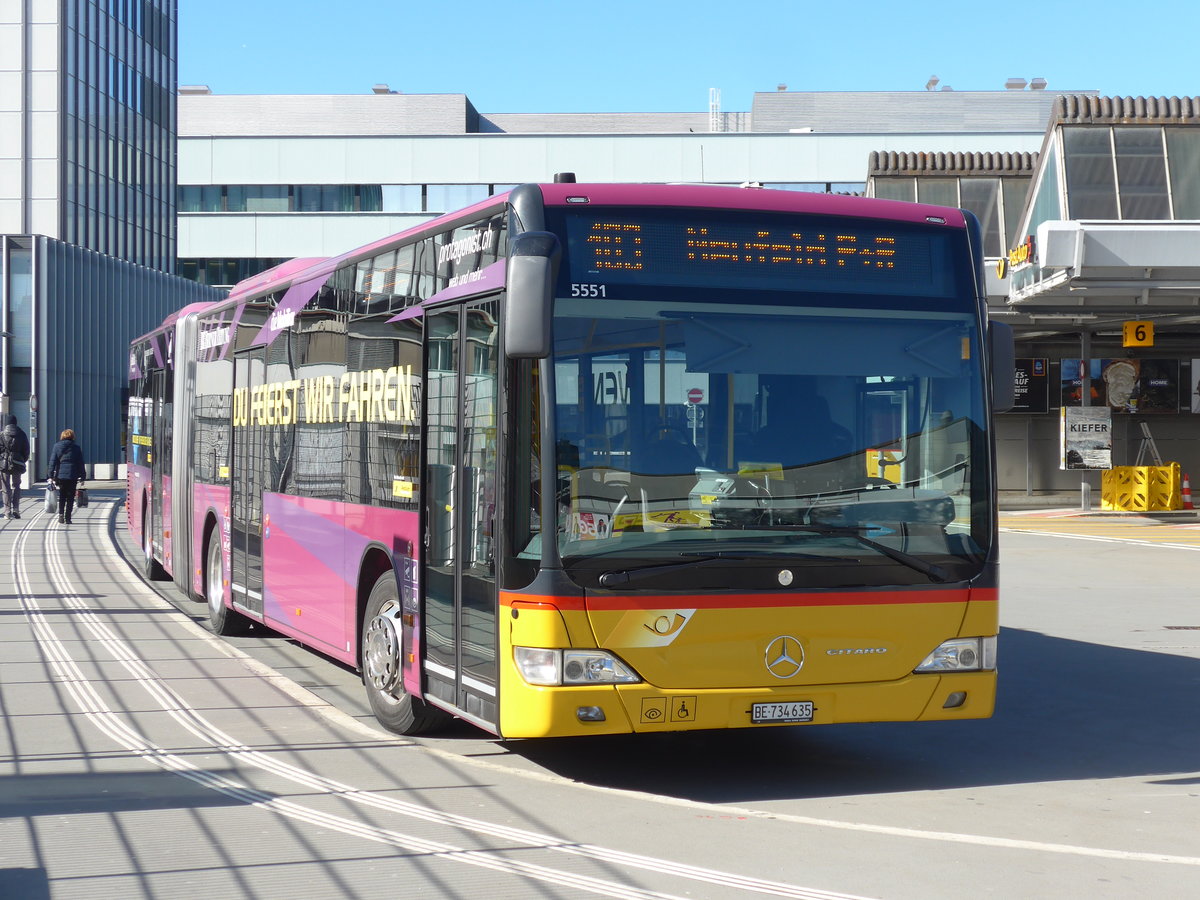 (202'318) - PostAuto Bern - Nr. 635/BE 734'635 - Mercedes am 12. M�rz 2019 in Bern, Postautostation