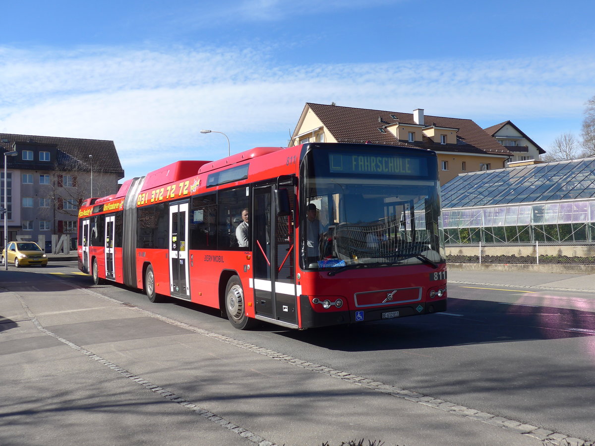 (202'327) - Bernmobil, Bern - Nr. 811/BE 612'811 - Volvo am 12. M�rz 2019 in K�niz, Weiermatt