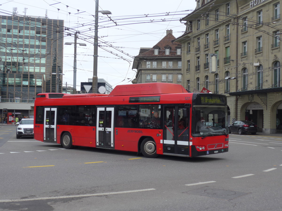 (202'361) - Bernmobil, Bern - Nr. 127/BE 624'127 - Volvo am 12. M�rz 2019 beim Bahnhof Bern