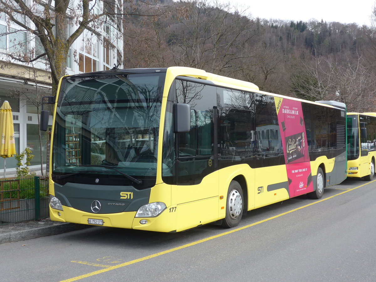 (202'369) - STI Thun - Nr. 177/BE 752'177 - Mercedes am 12. M�rz 2019 bei der Schiffl�ndte Thun