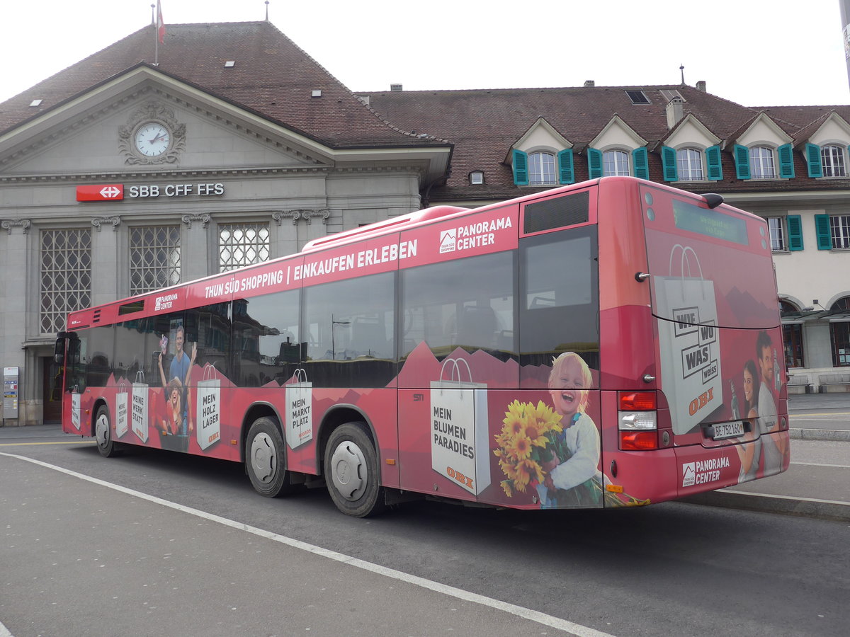 (202'373) - STI Thun - Nr. 160/BE 752'160 - MAN am 12. M�rz 2019 beim Bahnhof Thun
