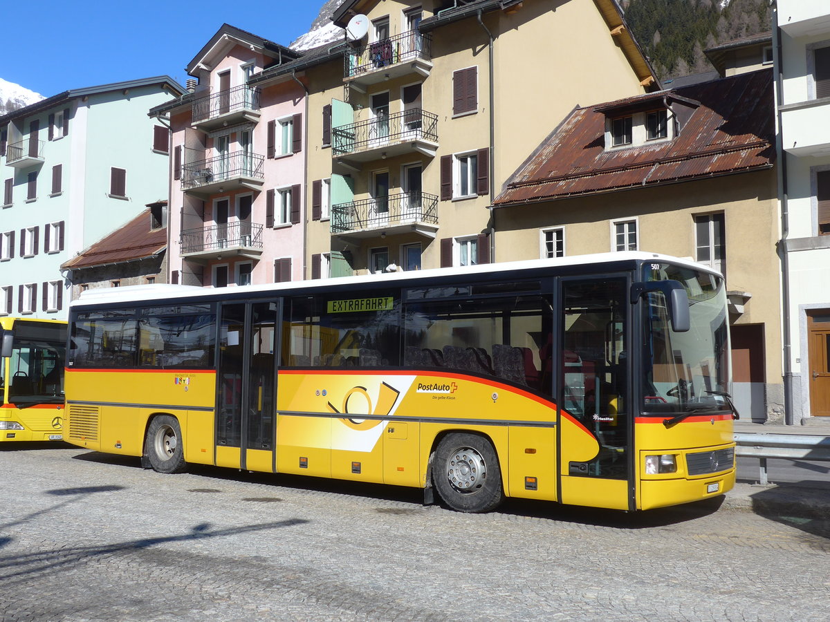(202'529) - Marchetti, Airolo - TI 239'834 - Mercedes (ex AVG Meiringen Nr. 70) am 19. M�rz 2019 beim Bahnhof Airolo
