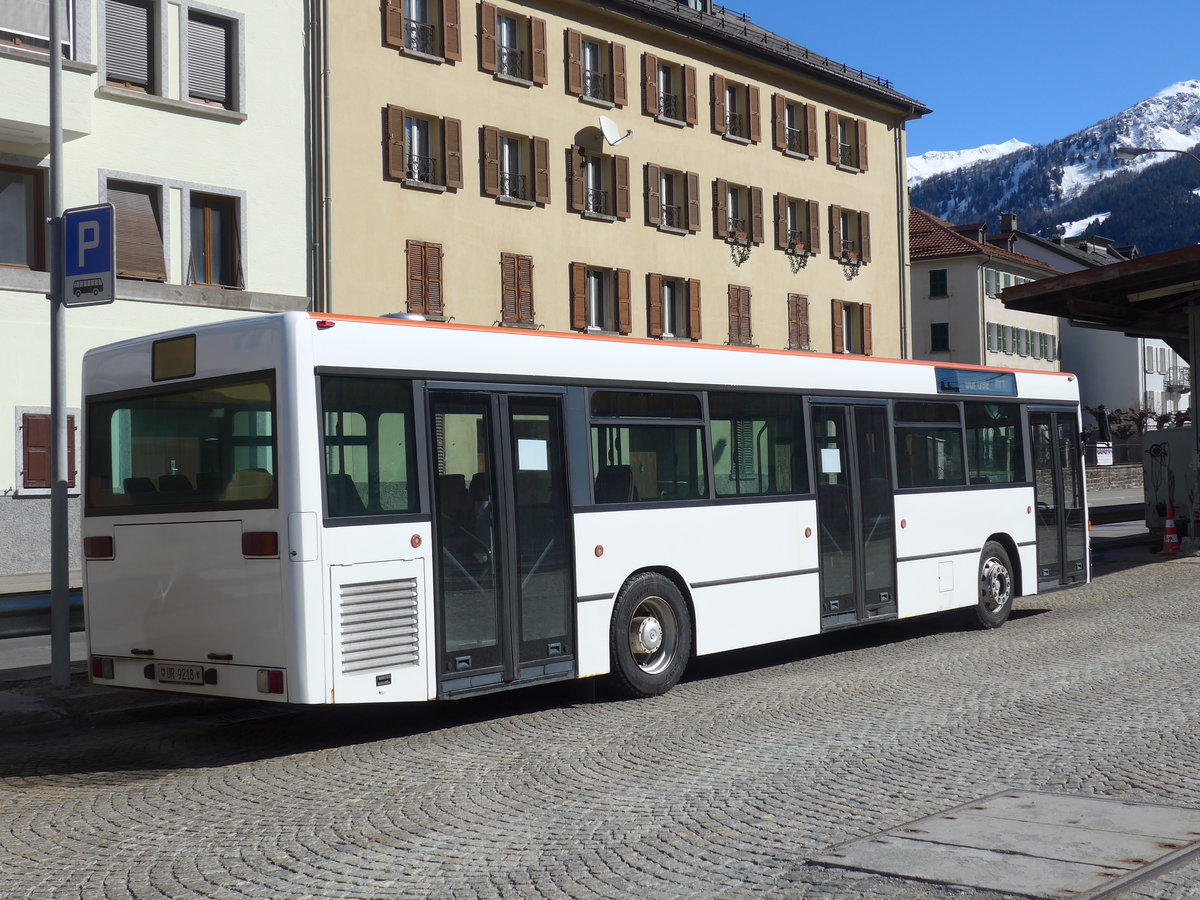 (202'535) - Meyer, G�schenen - UR 9218 - Mercedes (ex BSU Solothurn Nr. 65; ex BSU Solothurn Nr. 59) am 19. M�rz 2019 beim Bahnhof Airolo