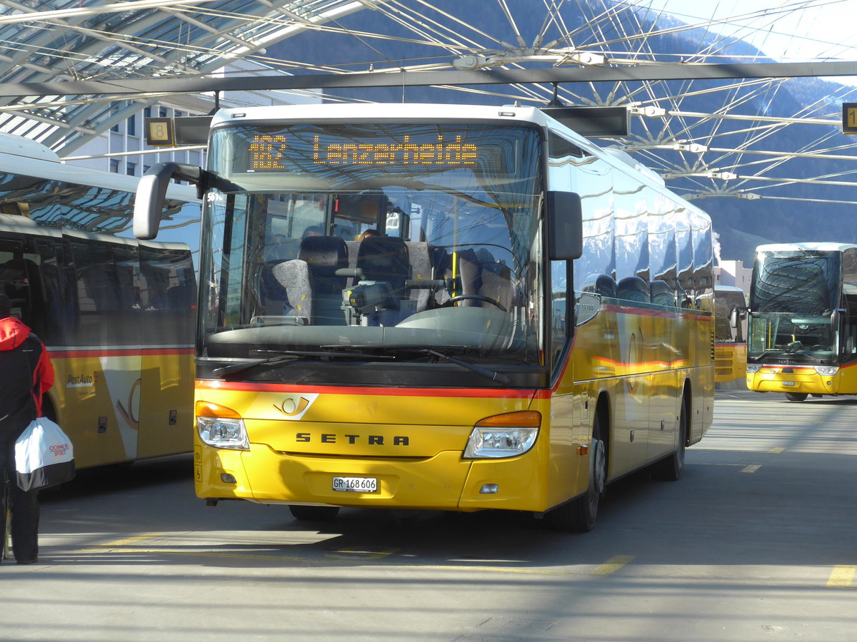 (202'585) - PostAuto Graub�nden - GR 168'606 - Setra am 20. M�rz 2019 in Chur, Postautostation