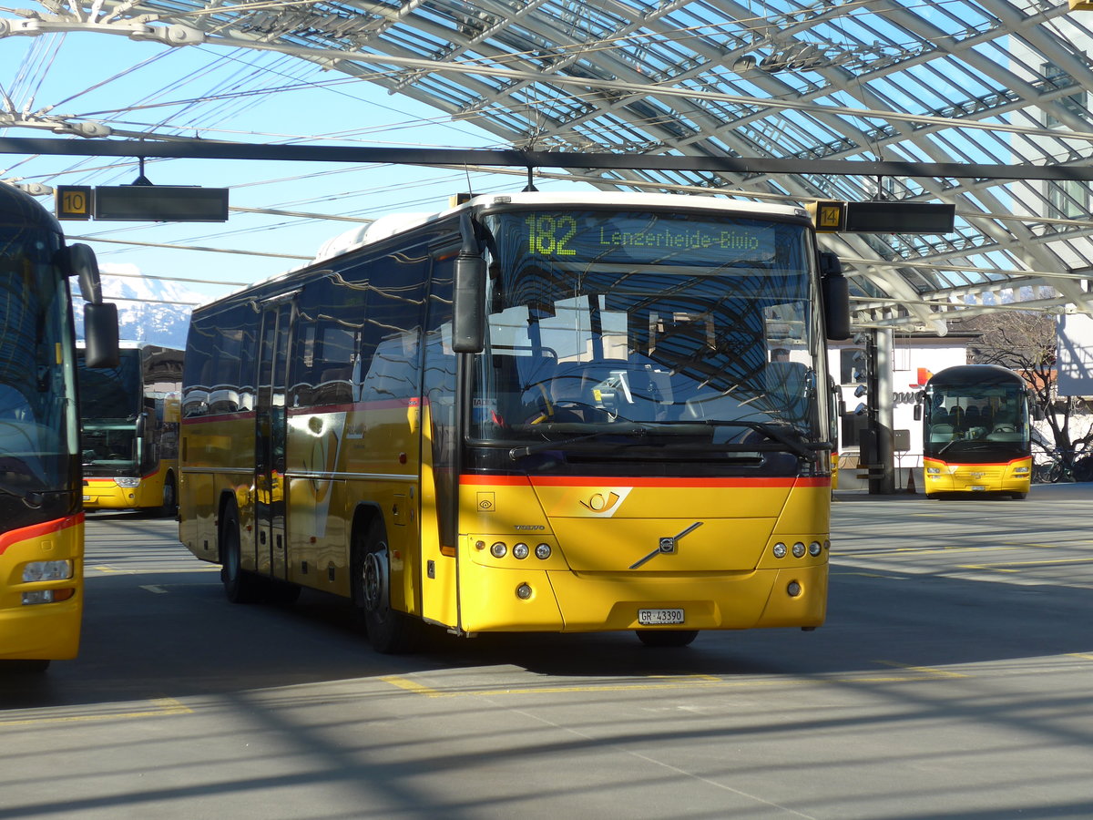 (202'593) - Demarmels, Salouf - GR 43'390 - Volvo (ex PostAuto Graub�nden) am 20. M�rz 2019 in Chur, Postautostation