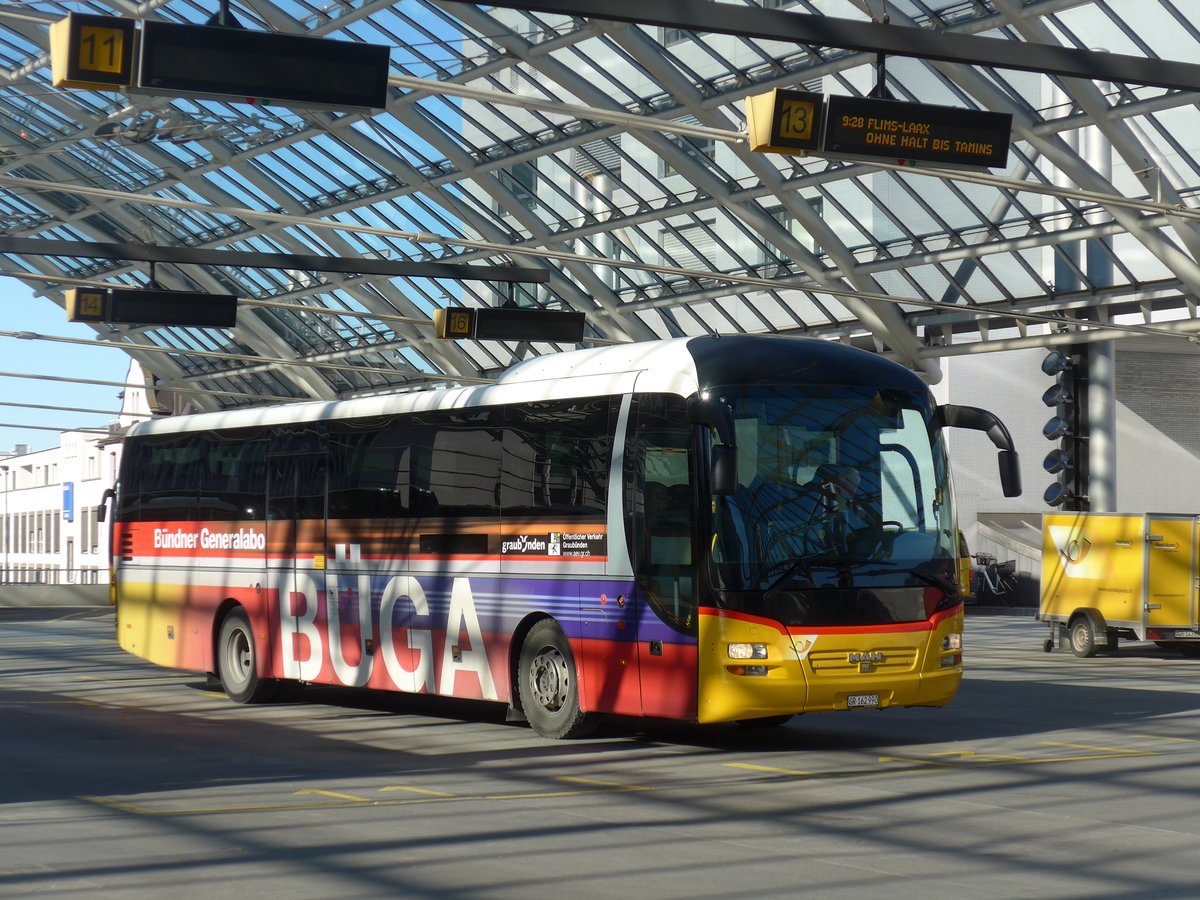 (202'597) - PostAuto Graub�nden - GR 162'990 - MAN am 20. M�rz 2019 in Chur, Postautostation