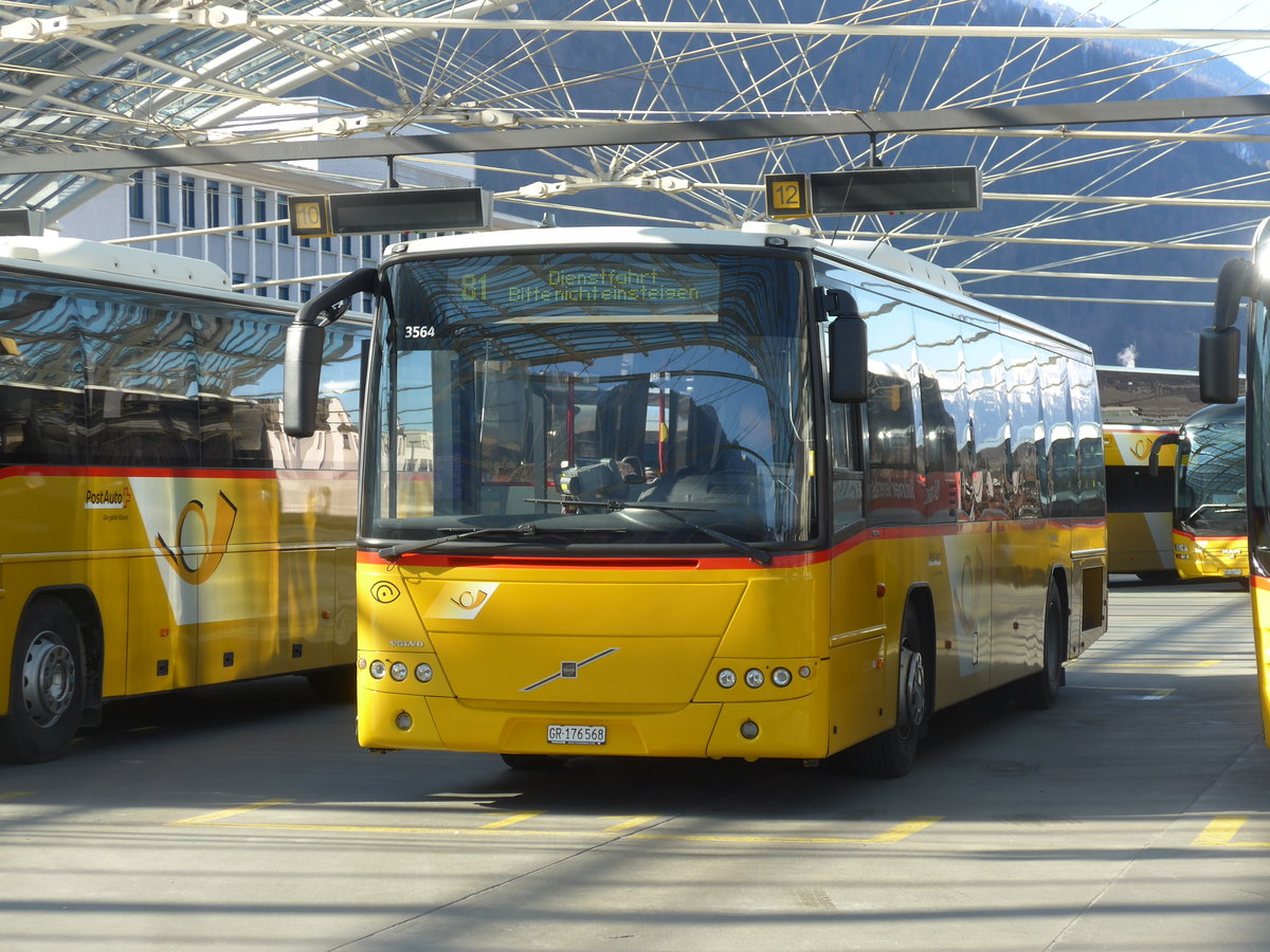 (202'600) - PostAuto Graub�nden (Casutt) - GR 176'568 - Volvo am 20. M�rz 2019 in Chur, Postautostation