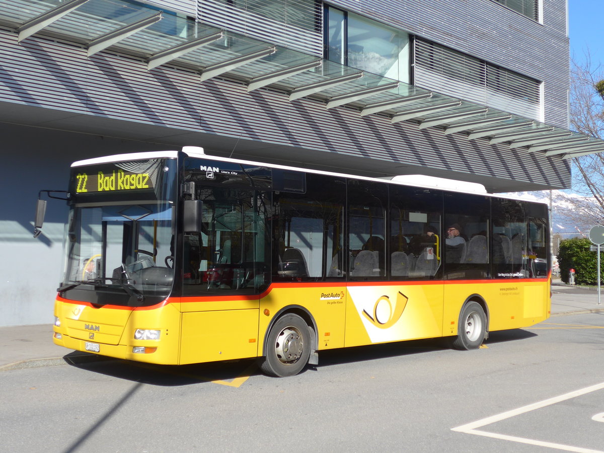 (202'604) - Gessinger, Bad Ragaz - GR 102'392 - MAN/G�ppel am 20. M�rz 2019 beim Bahnhof Landquart