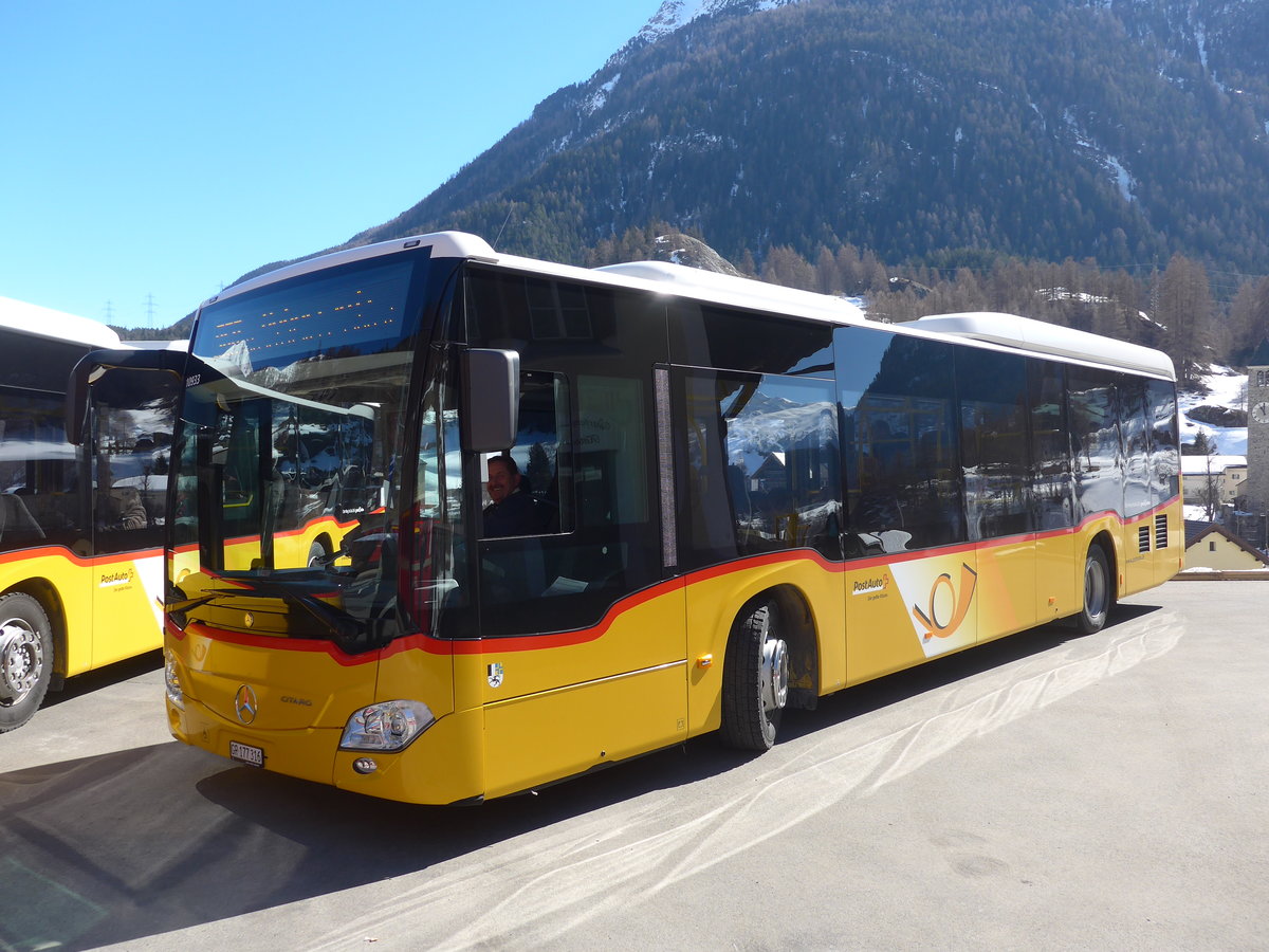 (202'614) - PostAuto Graub�nden - GR 177'316 - Mercedes am 20. M�rz 2019 beim Bahnhof Susch