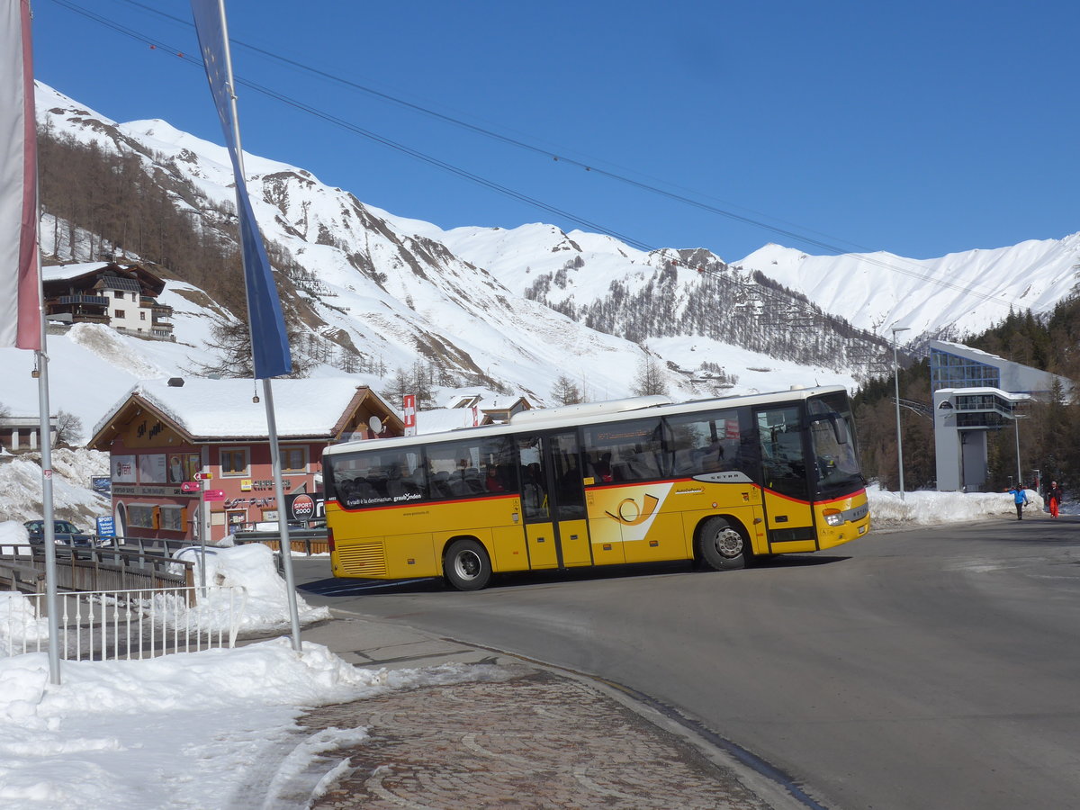 (202'640) - PostAuto Graub�nden - GR 102'310 - Setra am 20. M�rz 2019 in Samnaun, Ravaisch