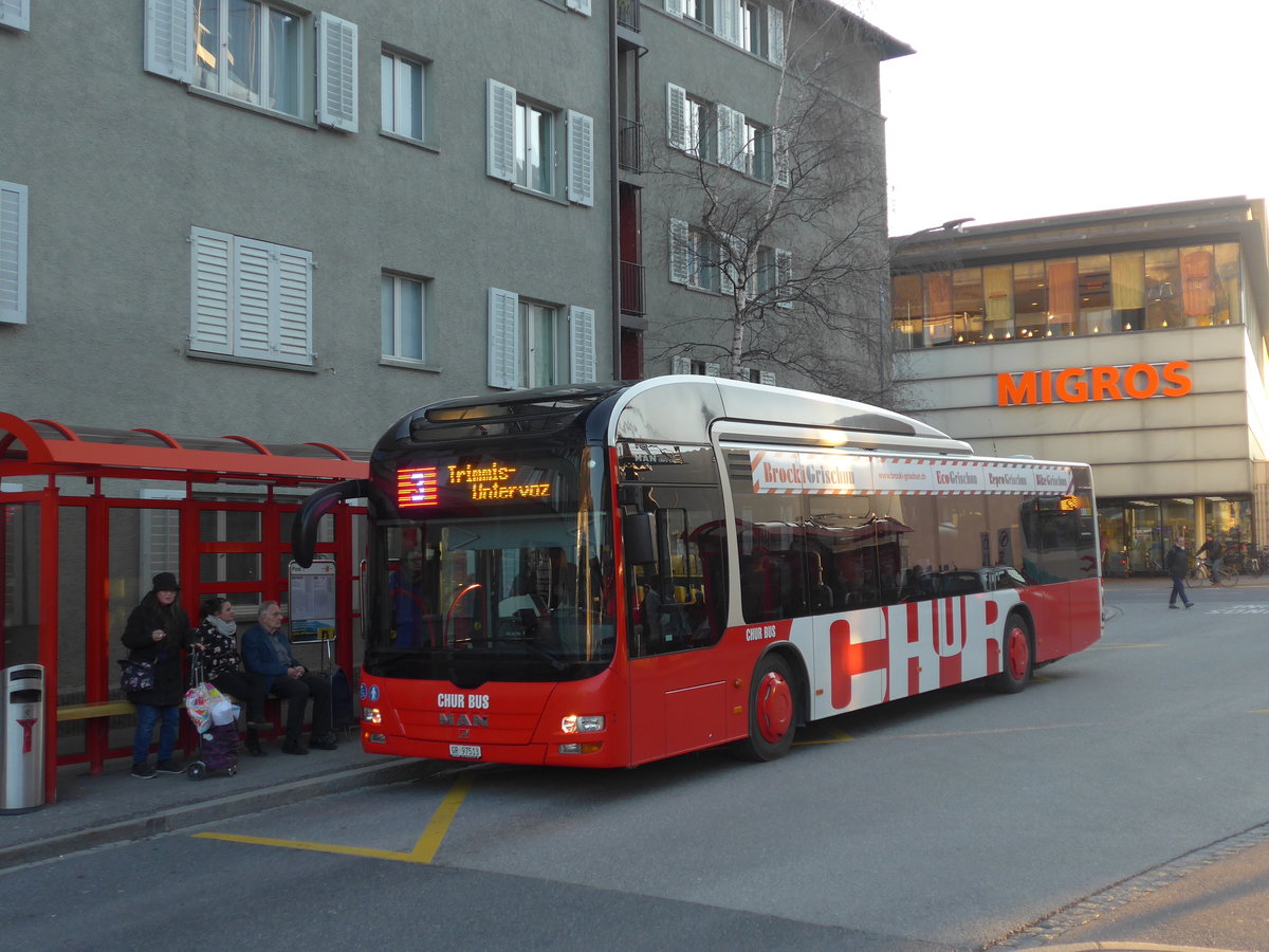 (202'659) - SBC Chur - Nr. 13/GR 97'513 - MAN am 20. M�rz 2019 in Chur, Post I 