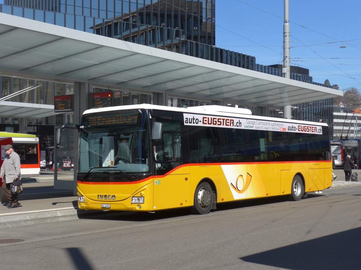 (202'692) - PostAuto Ostschweiz - AR 14'856 - Iveco am 21. M�rz 2019 beim Bahnhof St. Gallen