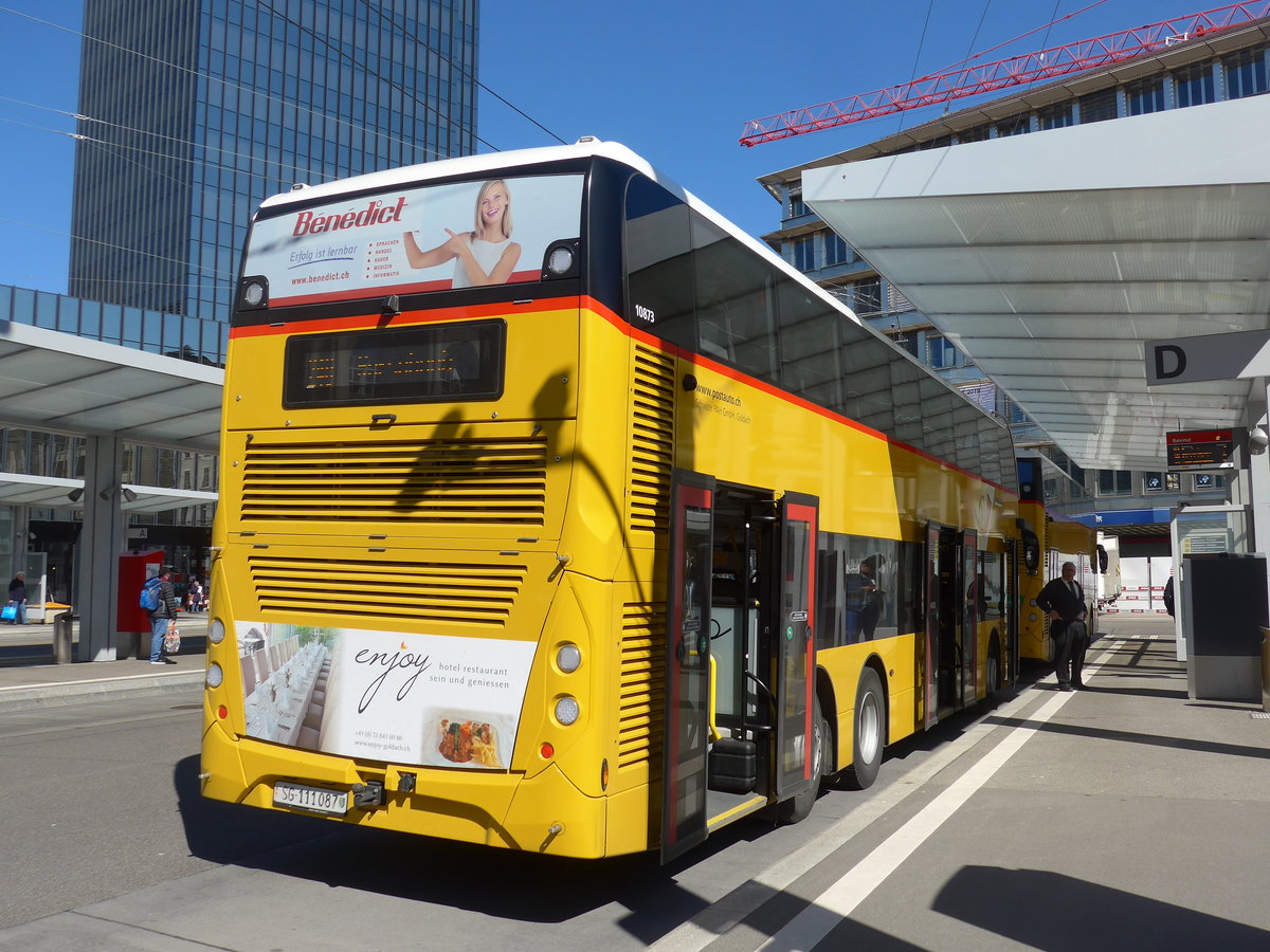 (202'695) - Schwizer, Goldach - SG 111'087 - Alexander Dennis am 21. M�rz 2019 beim Bahnhof St. Gallen
