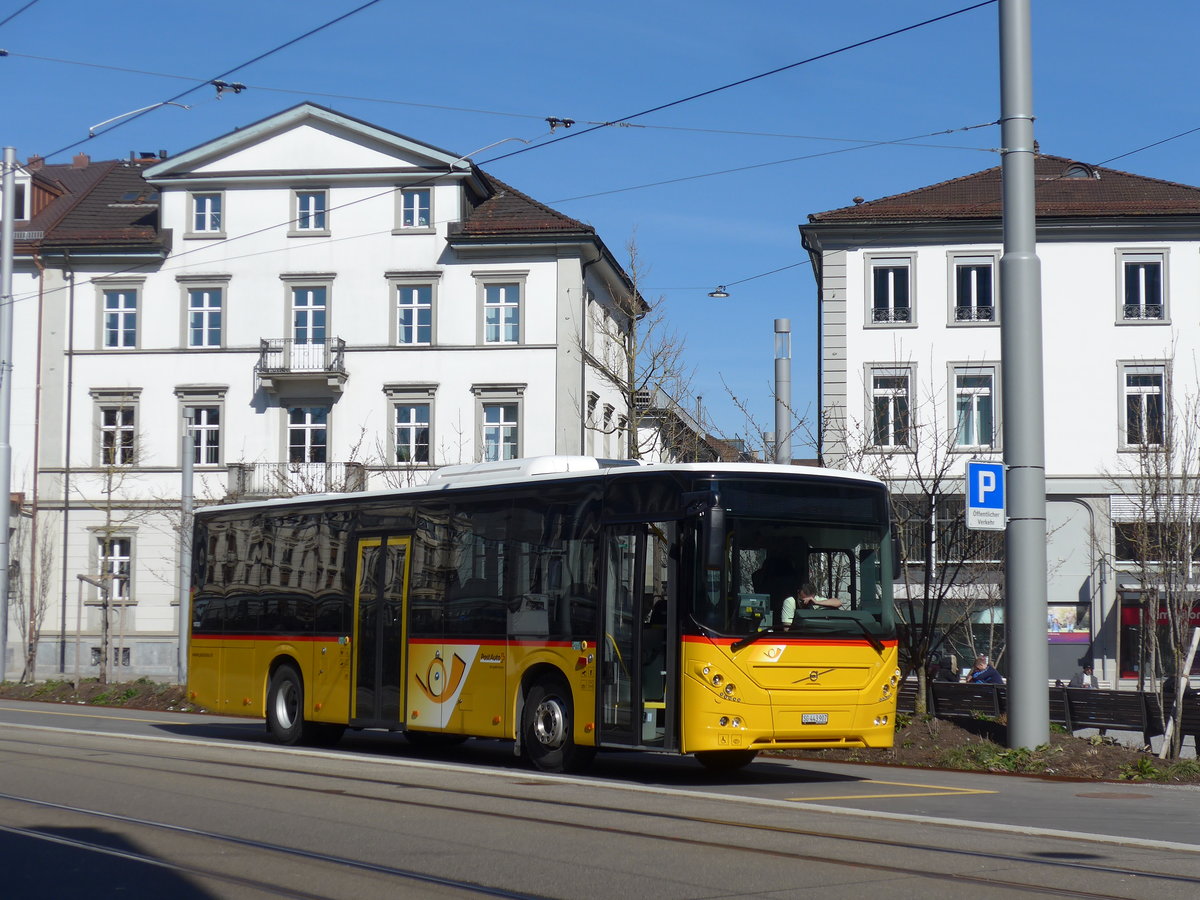 (202'727) - PostAuto Ostschweiz - SG 443'907 - Volvo am 21. M�rz 2019 beim Bahnhof St. Gallen