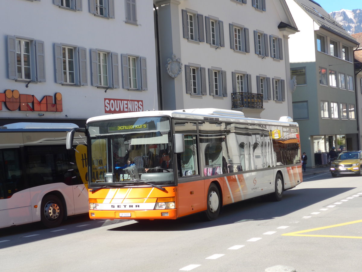 (202'813) - AAGU Altdorf - Nr. 51/UR 9311 - Setra am 22. M�rz 2019 in Altdorf, Telldenkmal