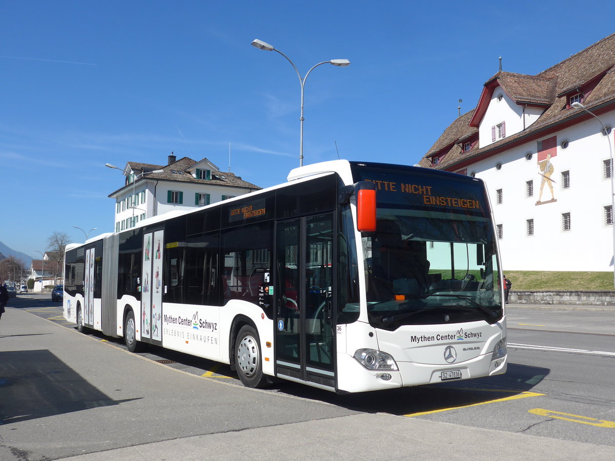 (202'831) - AAGS Schwyz - Nr. 36/SZ 47'836 - Mercedes am 22. M�rz 2019 in Schwyz, Post