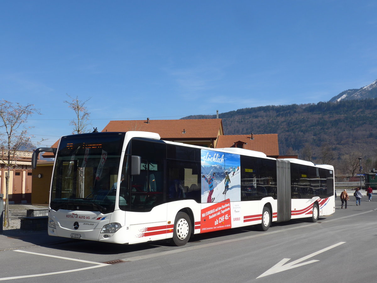 (202'857) - ARAG Ruswil - Nr. 35/LU 15'727 - Mercedes am 22. M�rz 2019 beim Bahnhof Alpnachstad