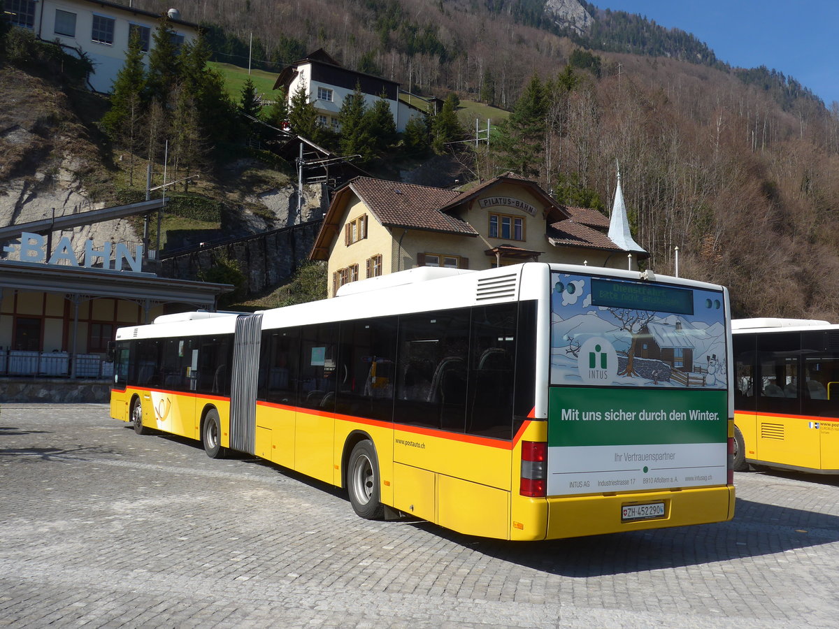 (202'859) - PostAuto Z�rich - Nr. 178/ZH 452'290 - MAN am 22. M�rz 2019 beim Bahnhof Alpnachstad