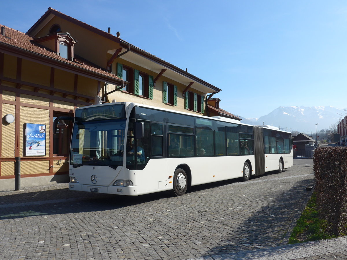 (202'874) - Welti-Furrer, Bassersdorf - Nr. 73/ZH 712'673 - Mercedes (ex Nr. 97) am 22. M�rz 2019 beim Bahnhof Alpnachstad
