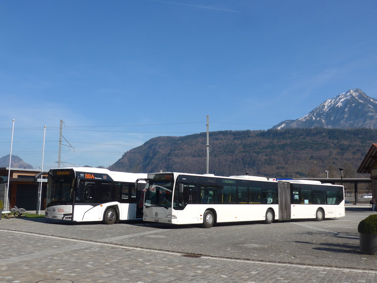 (202'877) - Welti-Furrer, Bassersdorf - Nr. 73/ZH 712'673 - Mercedes (ex Nr. 97) am 22. M�rz 2019 beim Bahnhof Alpnachstad