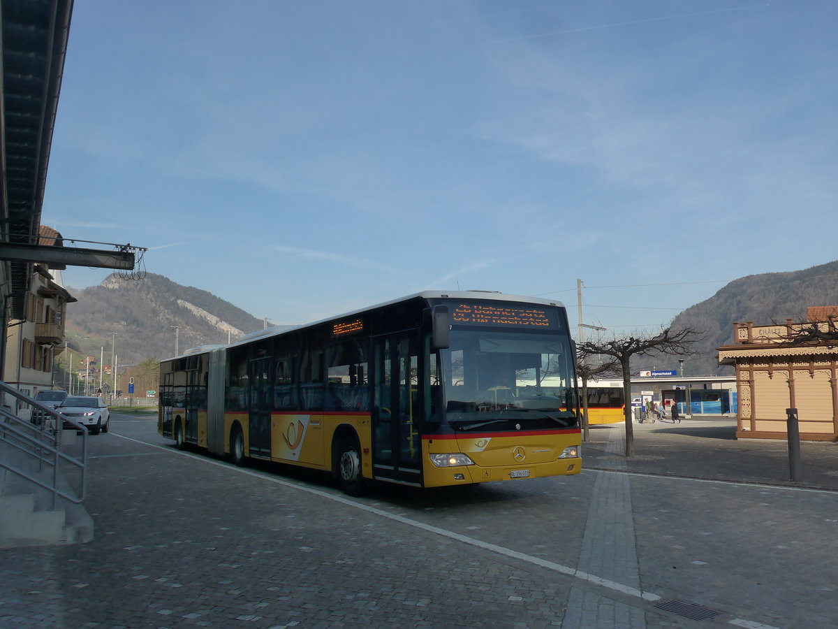 (202'894) - PostAuto Nordschweiz - BL 196'033 - Mercedes am 22. M�rz 2019 beim Bahnhof Alpnachstad