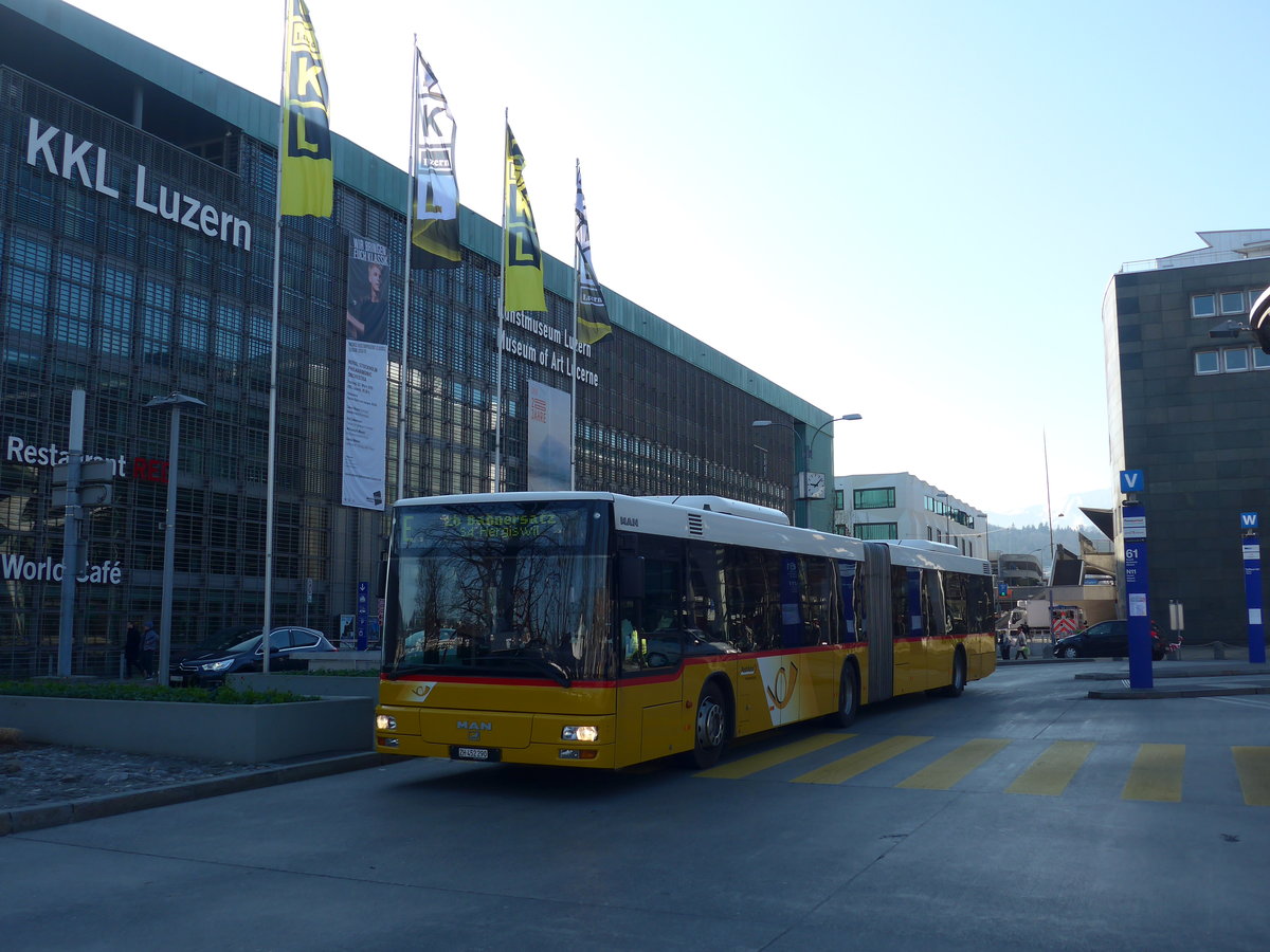 (202'931) - PostAuto Z�rich - Nr. 178/ZH 452'290 - MAN am 23. M�rz 2019 beim Bahnhof Luzern
