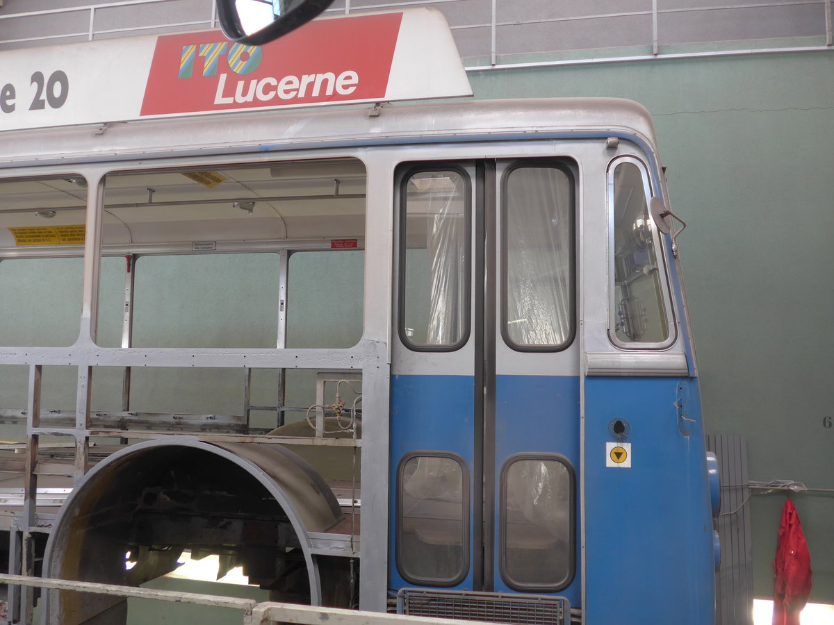(202'953) - VBL Luzern (vbl-historic) - Nr. 81 - FBW/Hess am 23. M�rz 2019 in Luzern, Depot (in Restauration)