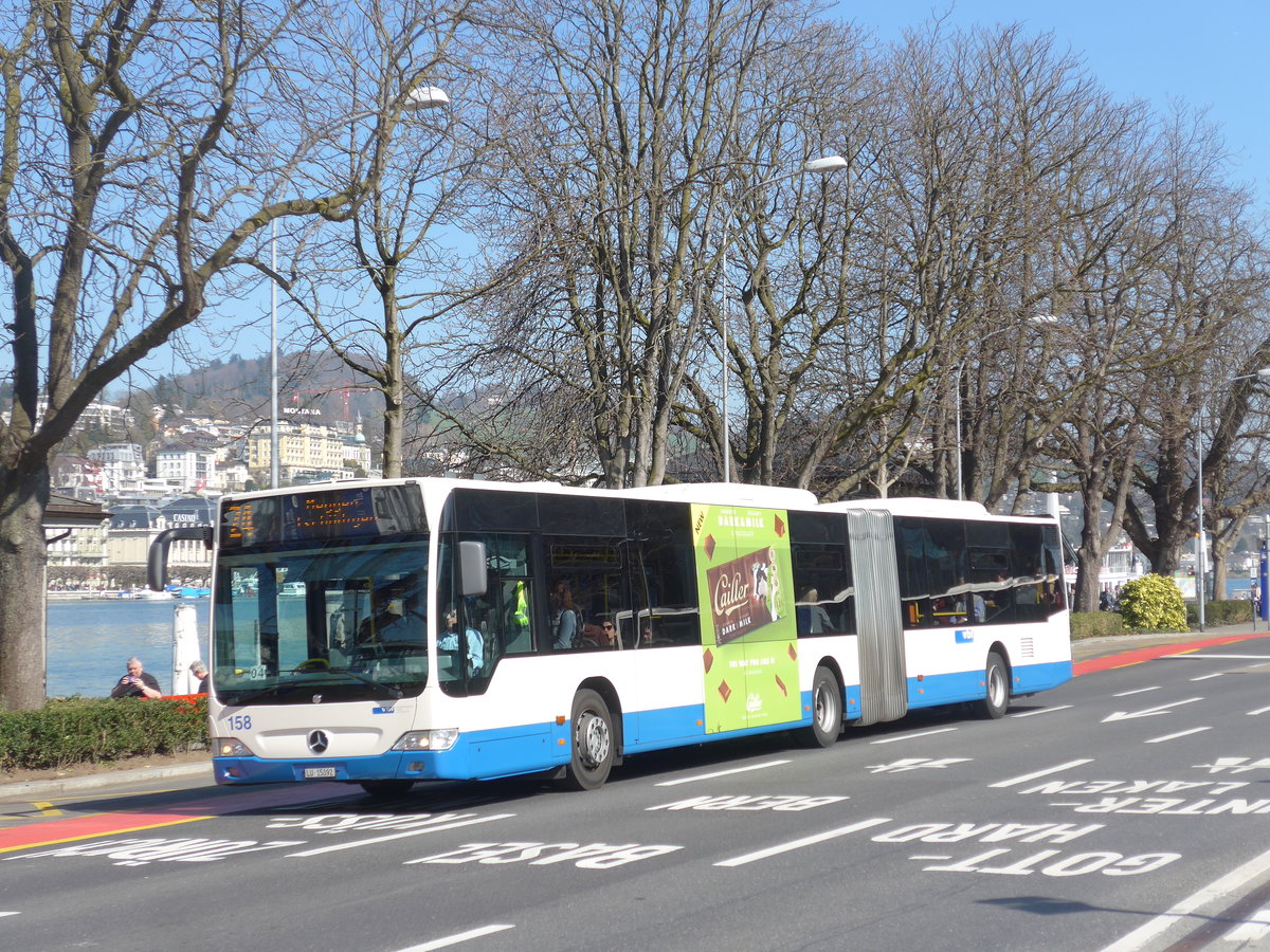 (202'979) - VBL Luzern - Nr. 158/LU 15'092 - Mercedes am 23. M�rz 2019 beim Bahnhof Luzern