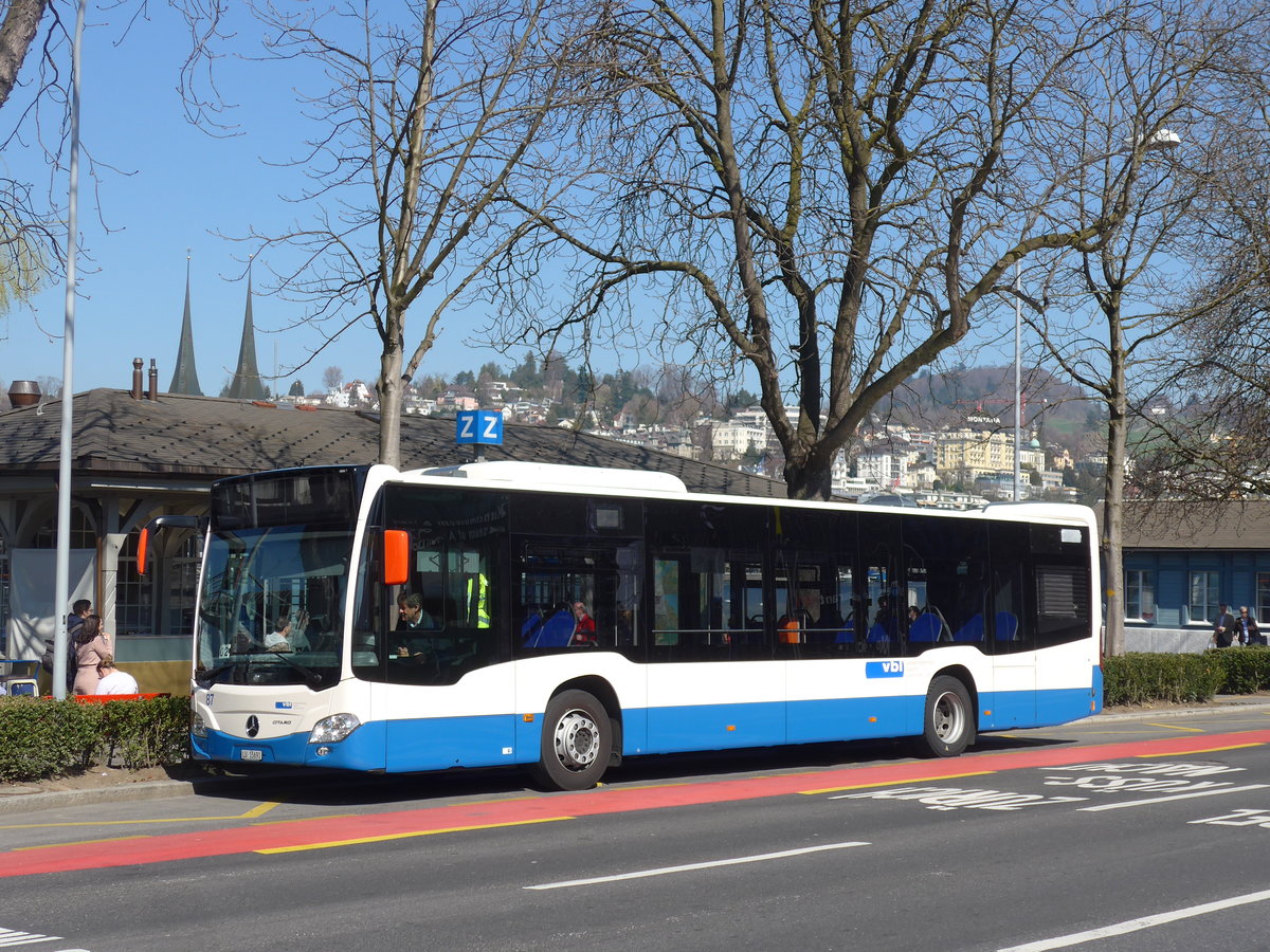 (202'980) - VBL Luzern - Nr. 87/LU 15'691 - Mercedes am 23. M�rz 2019 beim Bahnhof Luzern
