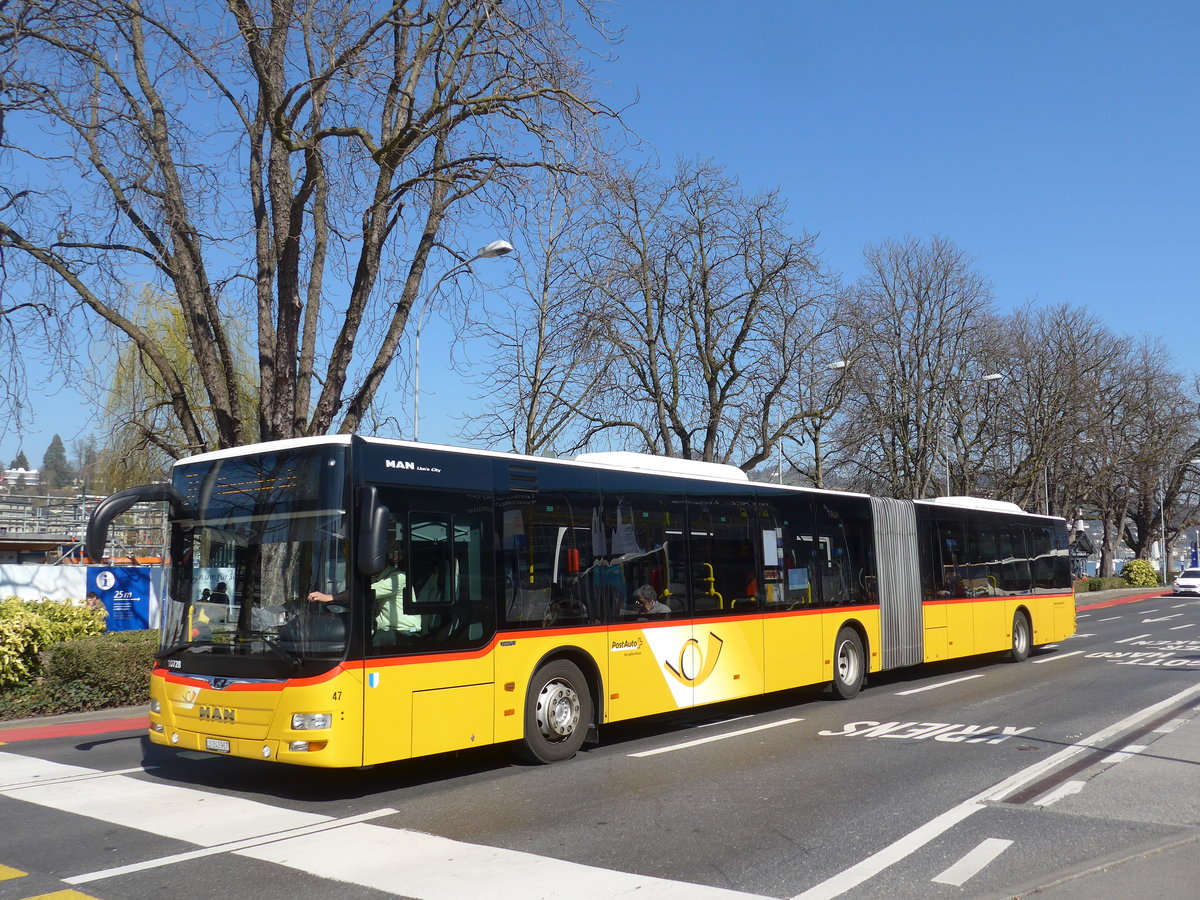 (202'985) - SB Trans, Sursee - Nr. 47/LU 243'967 - MAN am 23. M�rz 2019 beim Bahnhof Luzern