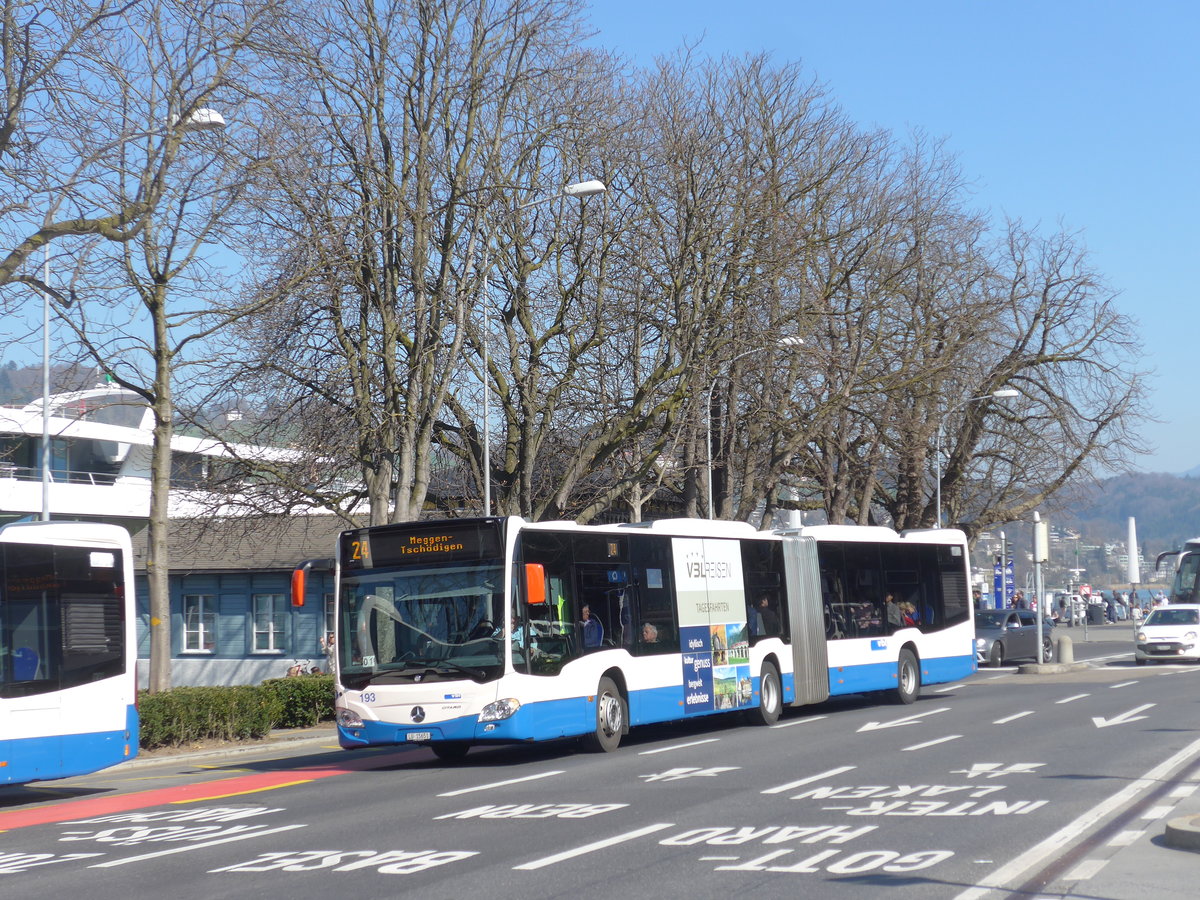 (202'995) - VBL Luzern - Nr. 193/LU 15'651 - Mercedes am 23. M�rz 2019 beim Bahnhof Luzern