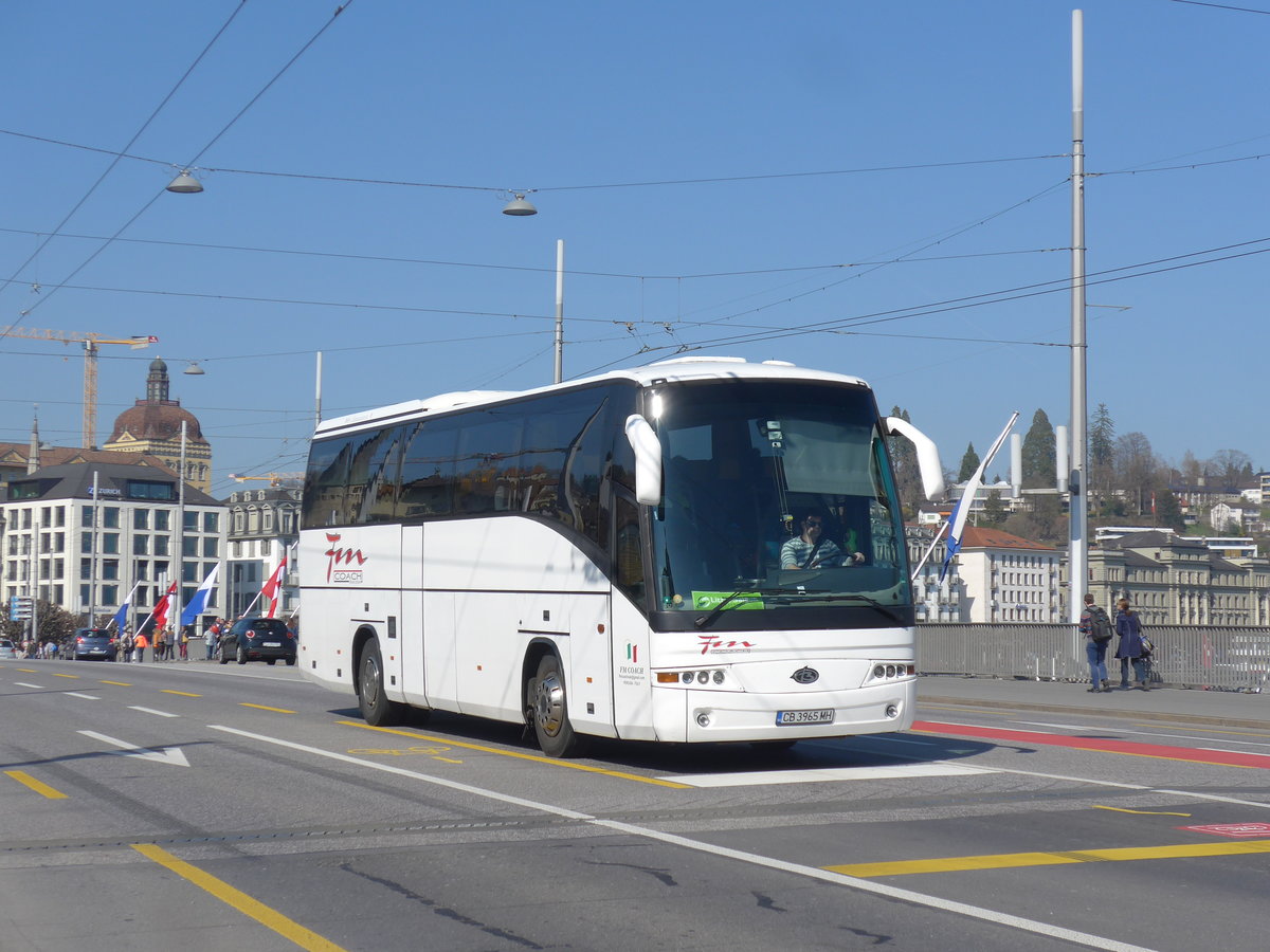 (203'032) - Aus Bulgarien: ??? - CB 3965 MH - Beulas (ex FM Coach, I-Perugia) am 23. M�rz 2019 in Luzern, Bahnhofbr�cke