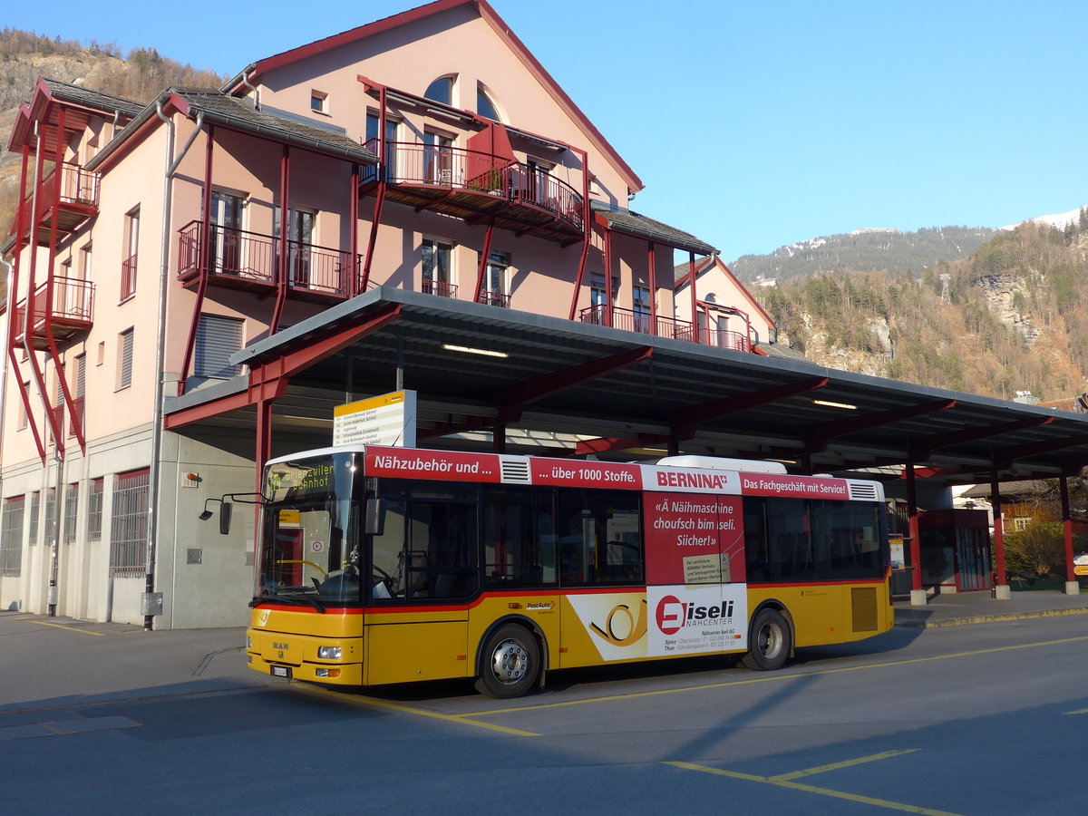 (203'054) - PostAuto Bern - BE 614'040 - MAN/G�ppel (ex AVG Meiringen Nr. 72) am 23. M�rz 2019 in Meiringen, Postautostation