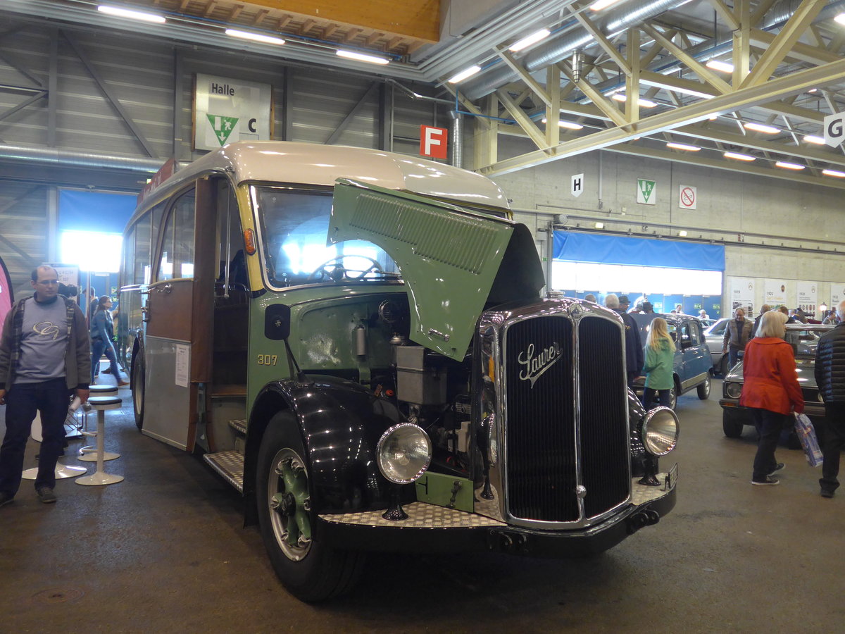 (203'126) - TPF Fribourg - Nr. 307/FR 300'280 - Saurer/Saurer (ex GFM Fribourg Nr. 307; ex GFM Fribourg Nr. 97) am 24. M�rz 2019 in Granges-Paccot, Forum-Fribourg