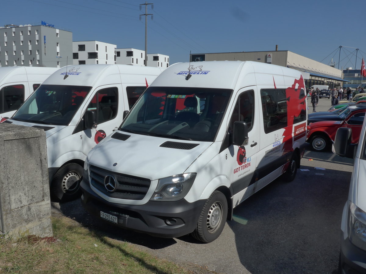 (203'175) - Gott�ron MJ, Granges.Paccot - Nr. 6/FR 255'627 - Mercedes am 24. M�rz 2019 in Granges-Paccot, Forum-Fribourg